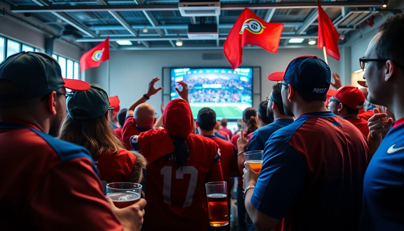 Exciting sports betting scene featuring fans engaging in 토토스토리 with vibrant atmosphere.
