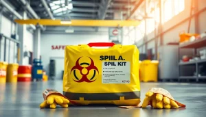 Showcase a biohazard spill kit Kenya, designed for effective safety in hazardous environments.