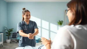 Engaging physiotherapy session illustrating north side edmonton physiotherapy care.