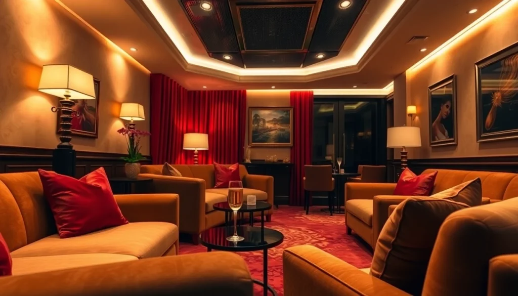 Luxurious lounge setting representing a high-class Singapore escort experience.