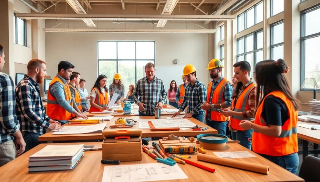 Enhancing construction education through immersive learning experiences in a vibrant workshop.