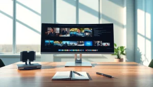 Video to prompt AI generator transforming video into detailed prompts in a modern workspace.