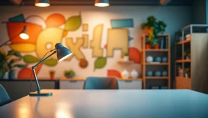 Brightet creates a vibrant workspace with innovative lighting design for modern productivity.