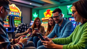 A user-friendly online slot gaming platform with users engaged on various devices, illustrating the excitement of aman788.