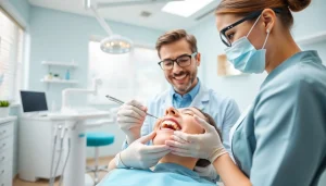 Edmonton orthodontist consulting with a patient in a bright clinic setting.