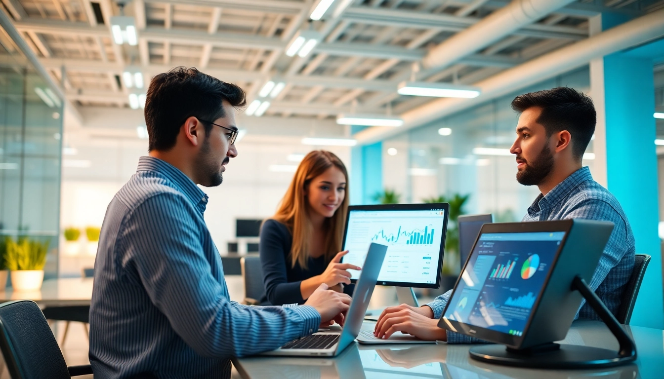 Boost Clearwater FL SEO with a professional team working in a modern office.